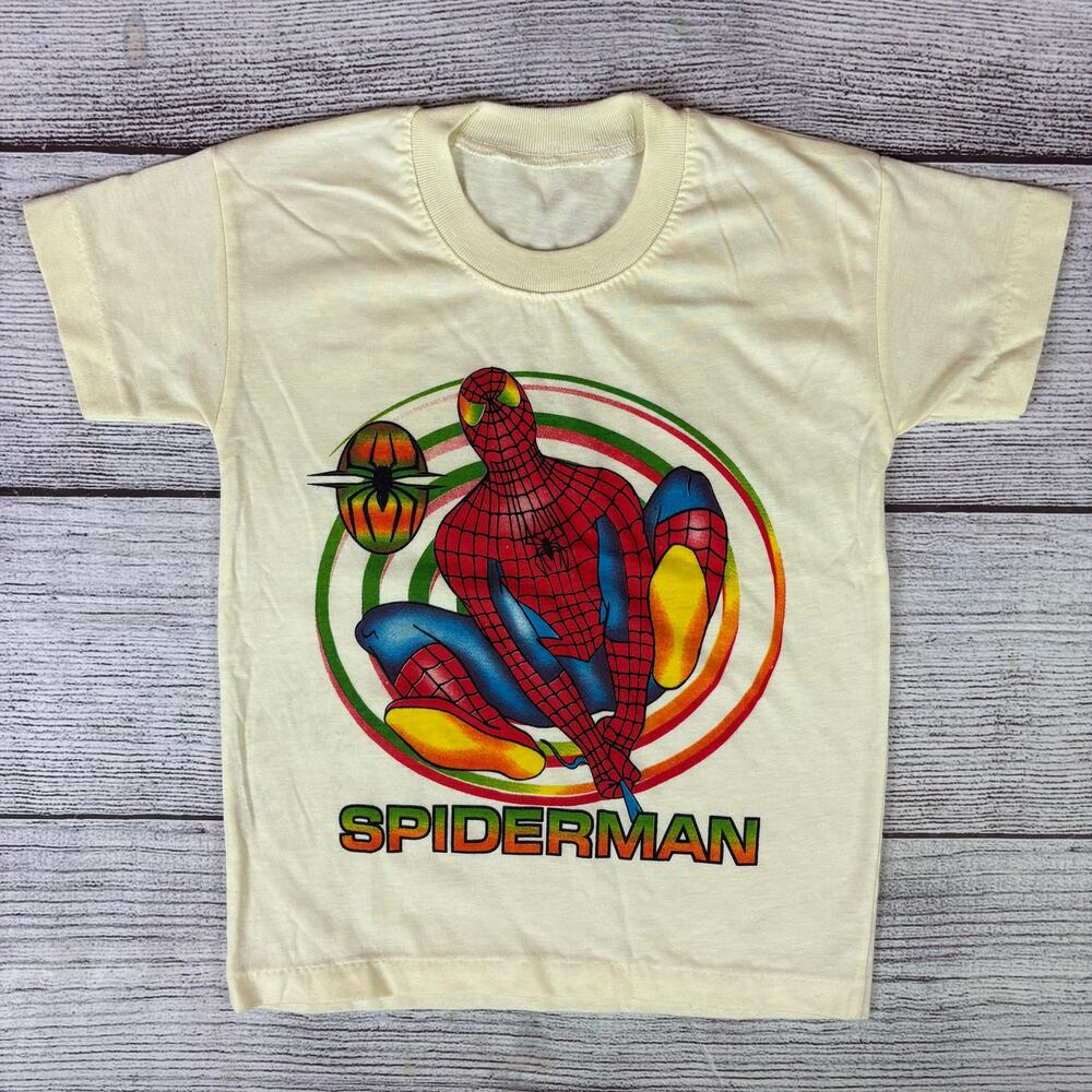 Vintage 1990s Spider-Man Marvel Cartoon Single Stitch T-shirt